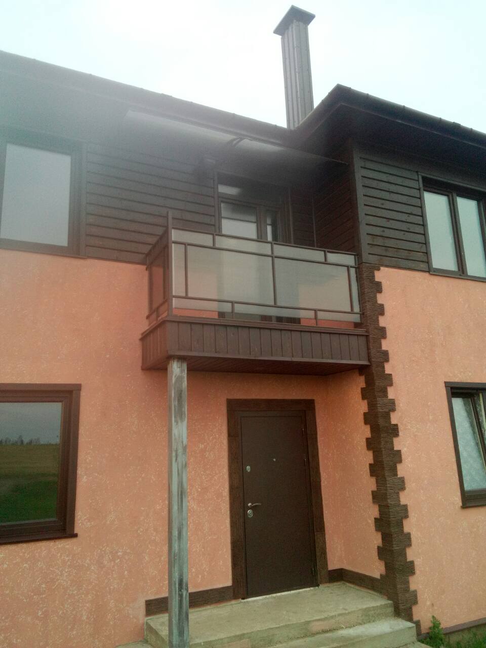 балкон каркасного дома