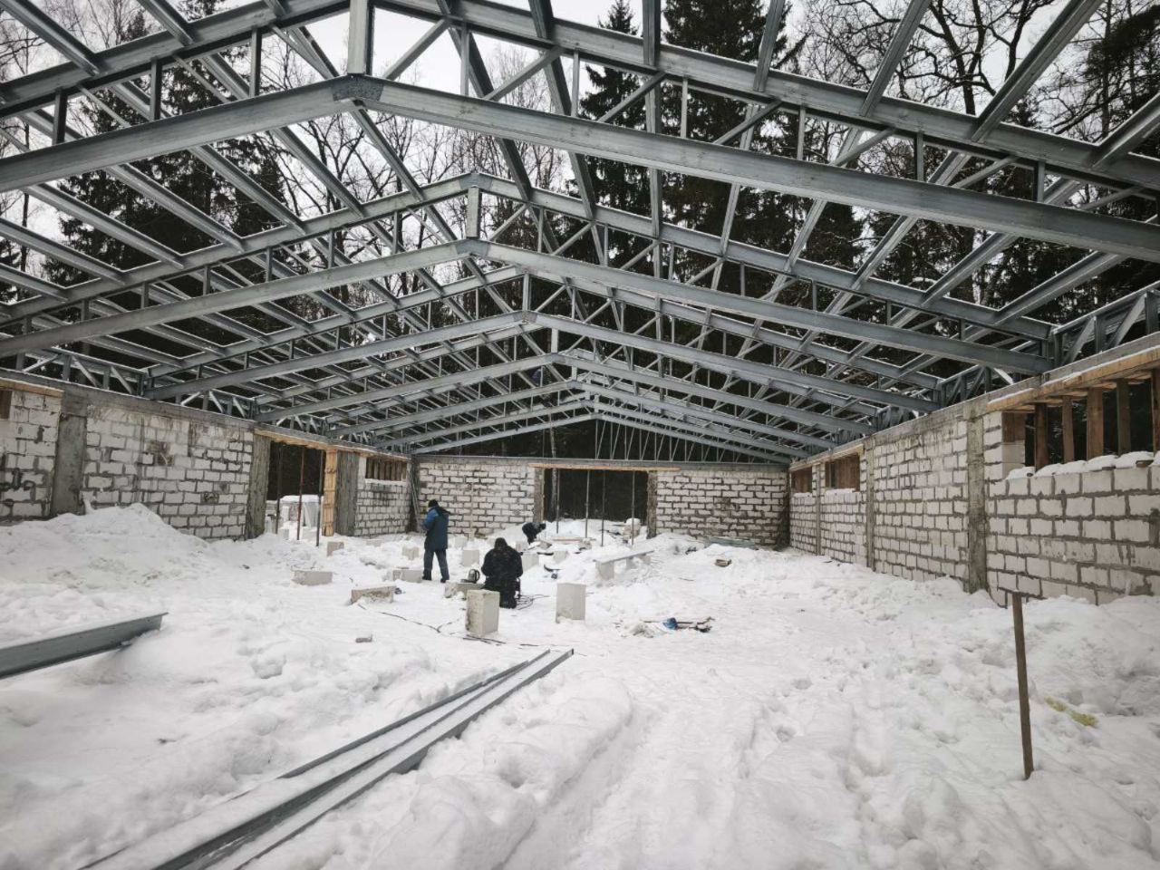 Монтаж кровли ЛСТК